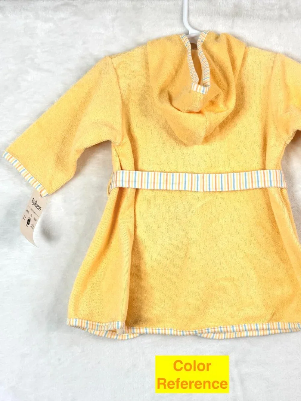 NEW Tykes Carters Terry Towel Duck Hooded Bath Robe One Size 0-9 Months Yellow